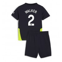 Manchester City Kyle Walker #2 Bortatröja Barn 2024-25 Kortärmad (+ Korta byxor)